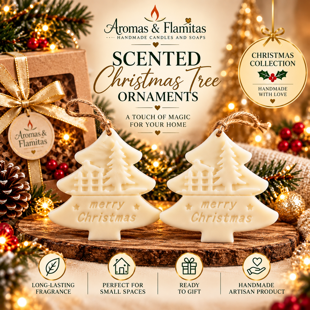Christmas Tree Scented Sachets – Set of 2